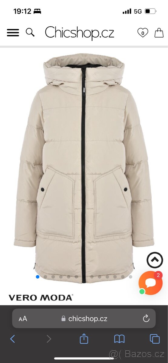 VERO MODA NIVÝ ZIMNÍ KABÁT BUNDA VEL.S-M