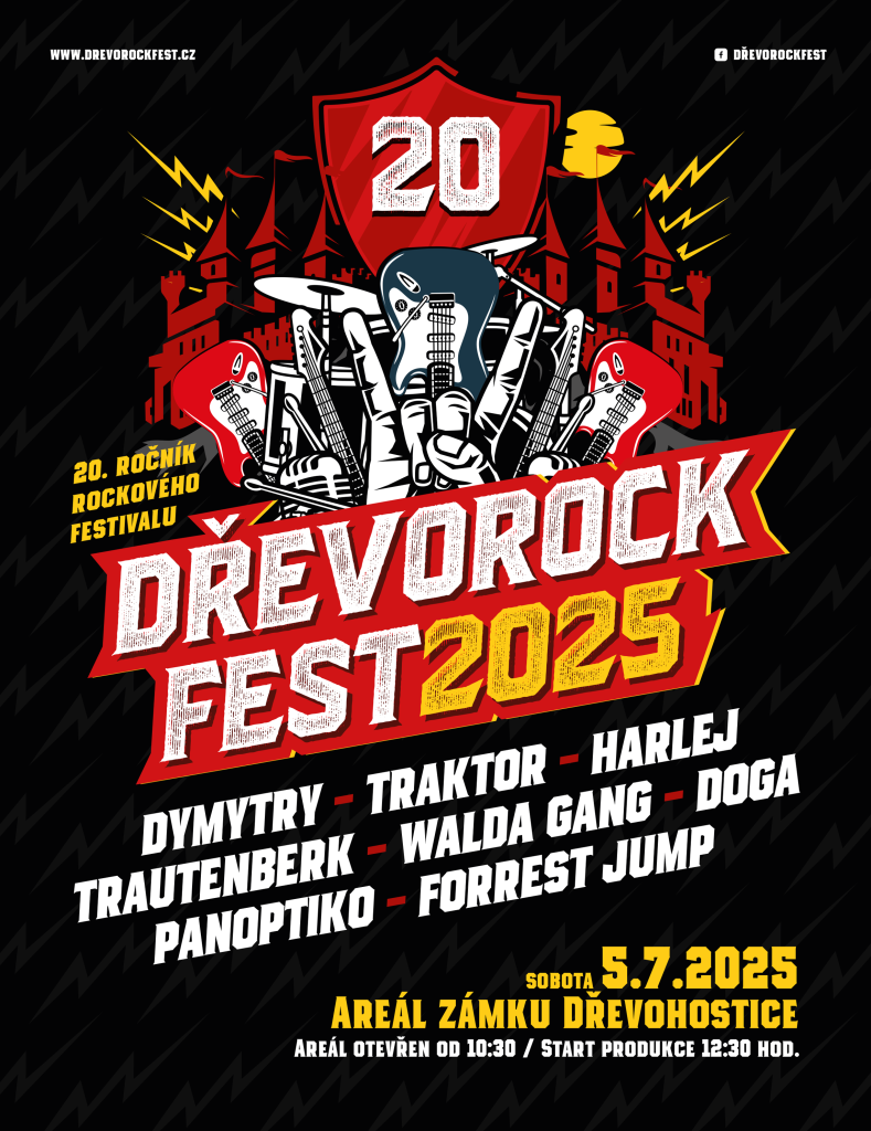 DŘEVOROCKFEST – 5.7.2025 – DŘEVOHOSTICE