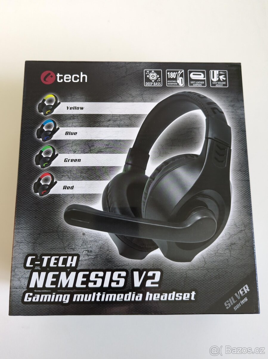 Herní multimediální sluchátka C-TECH NEMESIS V2