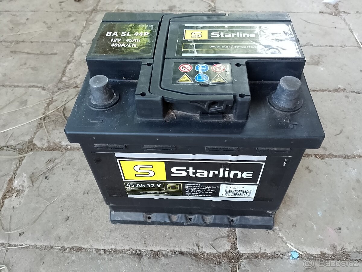 Autobaterie Starline BA SP 44P 45Ah 12V funkční