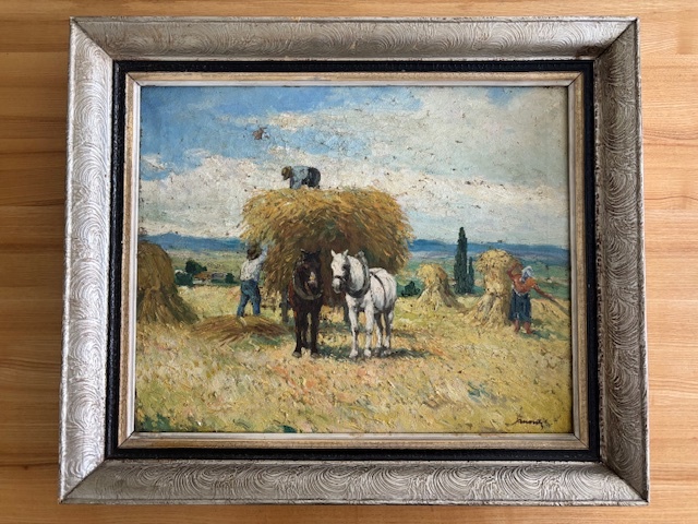 Obraz Jan Karel Janovský, Žně olej na plátně 55x65