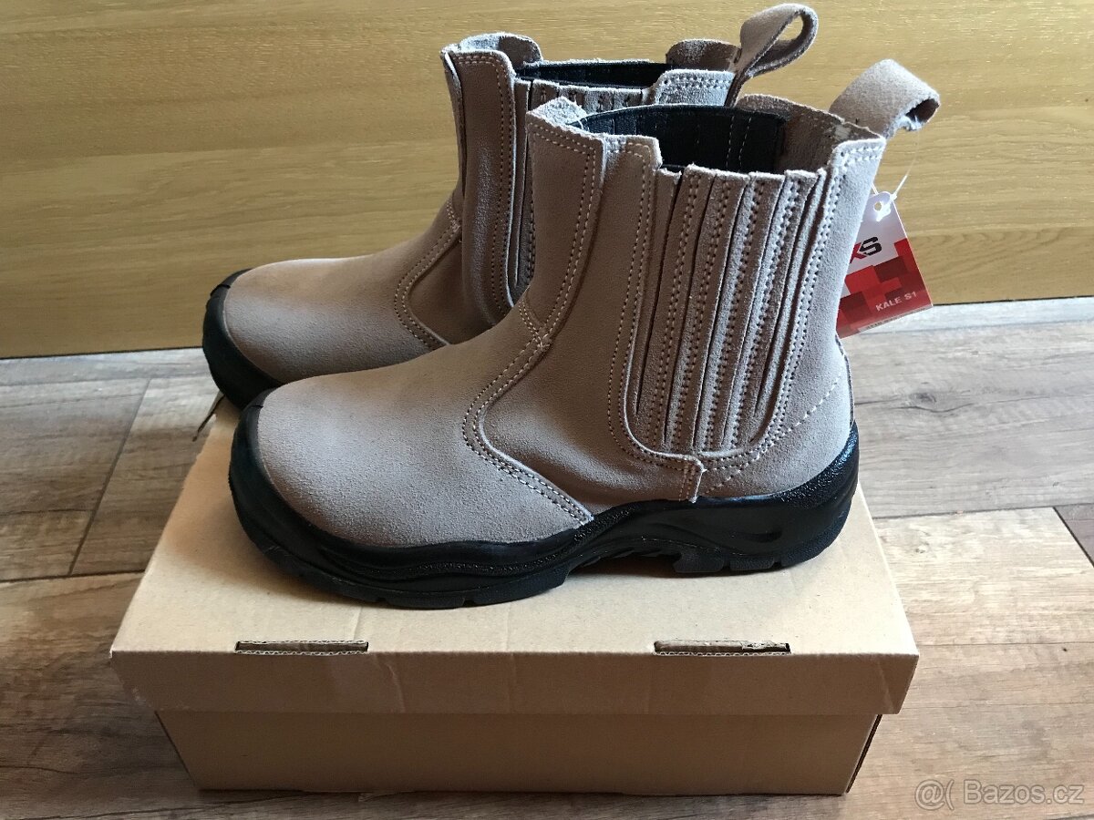 Kotníčkové kožené boty CXS vel.39