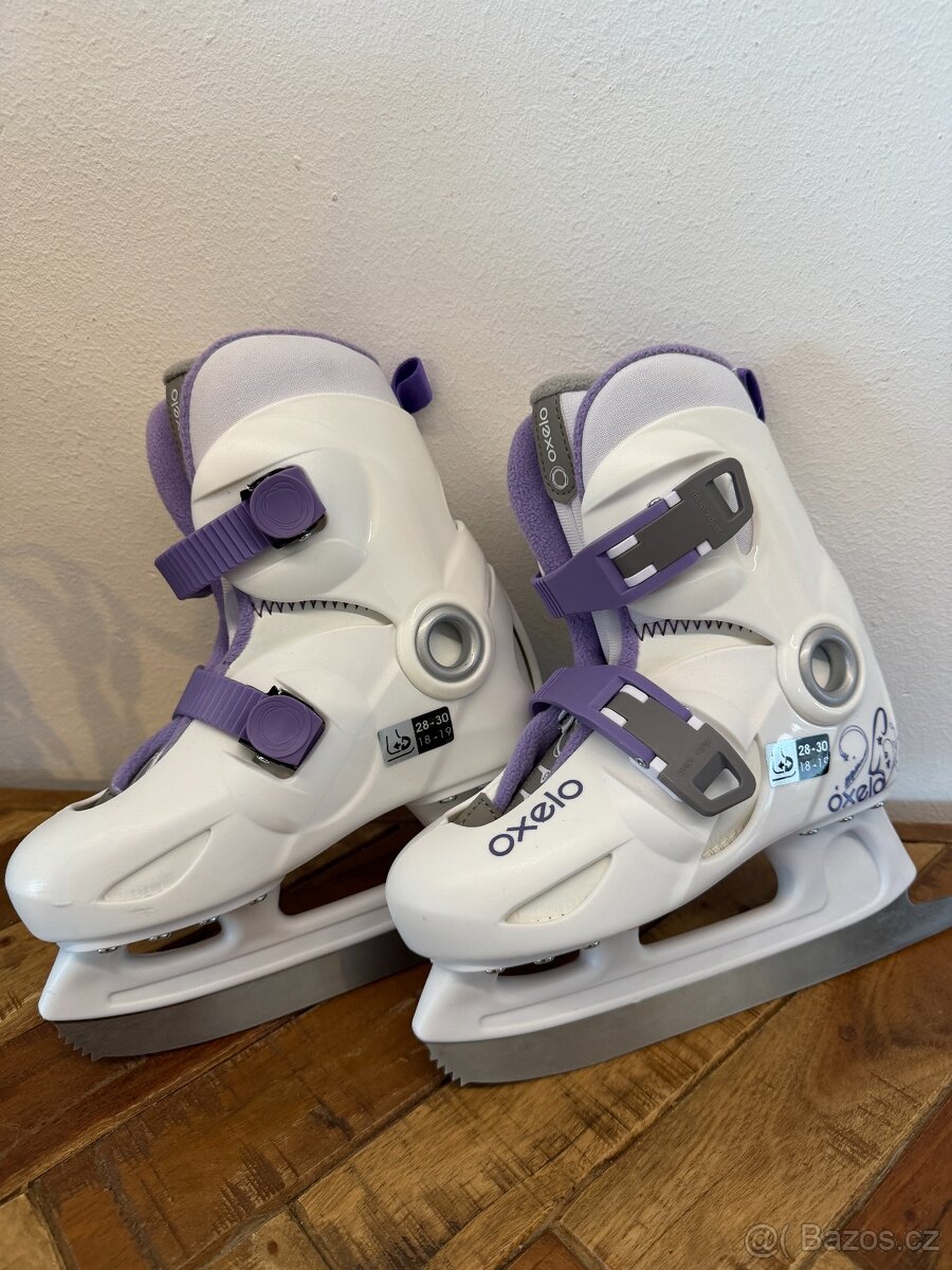 DĚTSKÉ LEDNÍ BRUSLE PLAY 3 BÍLÉ vel. 28 - 30
