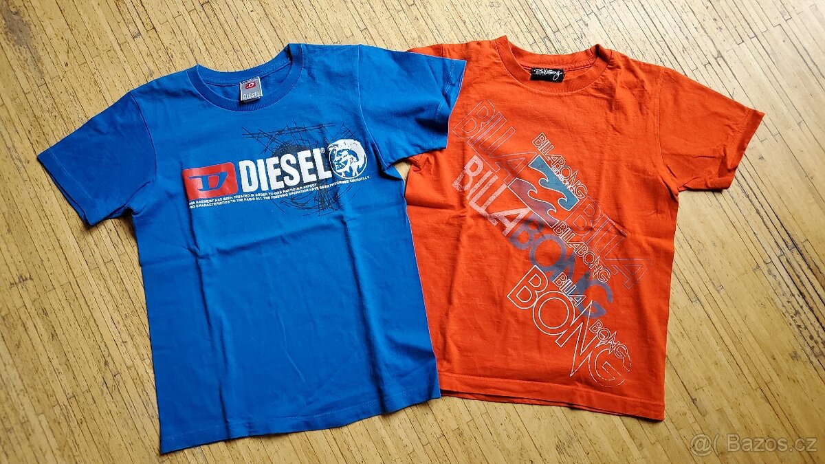 2x tričko Billabong, Diesel cca 11let