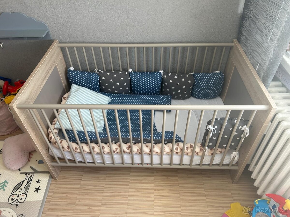 Dětská postýlka 140x70 + rošt a matrace