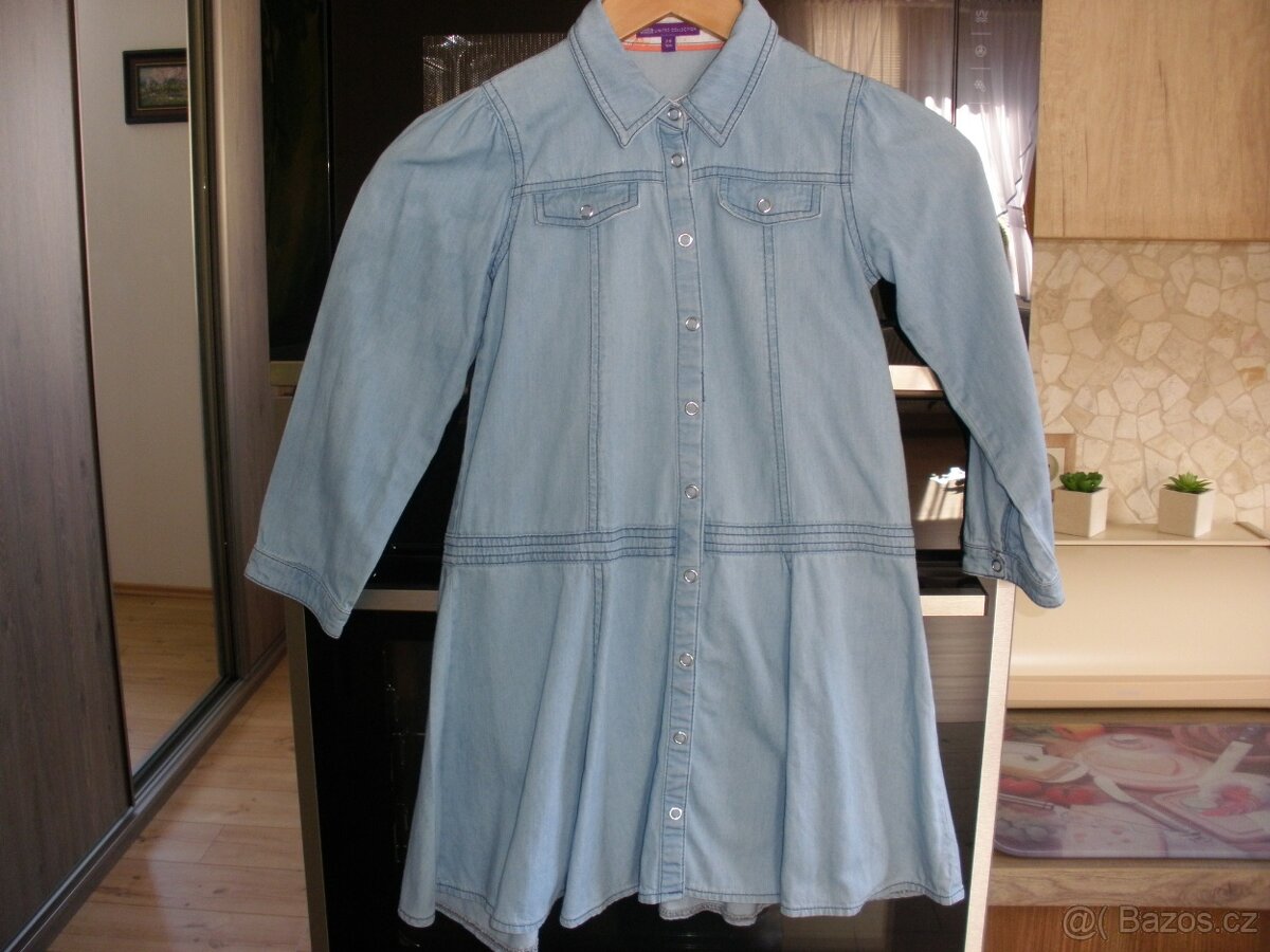 Riflové šaty M&S 7-8 let