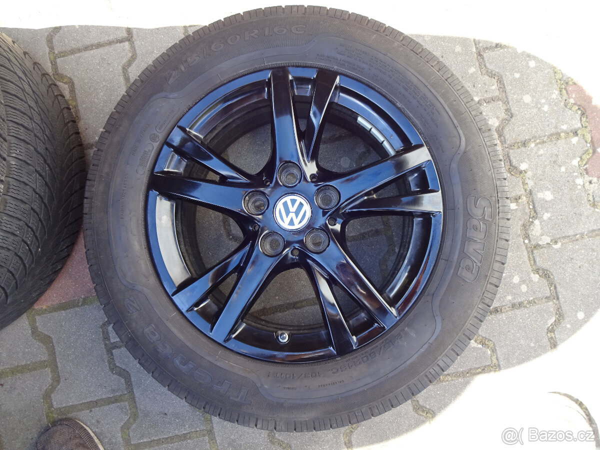 VW T4 - zánovní zátěžová letní alu kola 16" 5x112