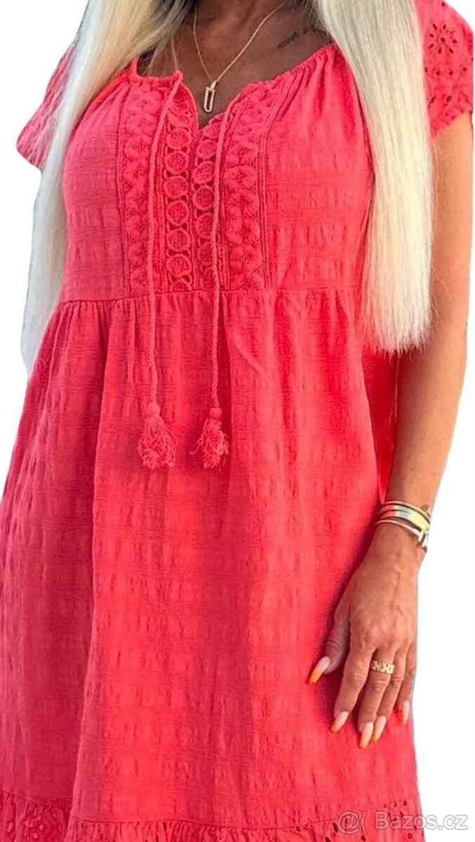 Bavlněné Boho šaty - M/L/XL/2XL