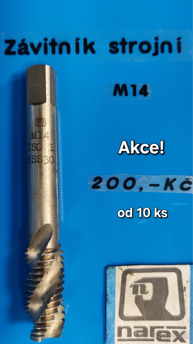 Strojní závitník M14 Narex .CZ
