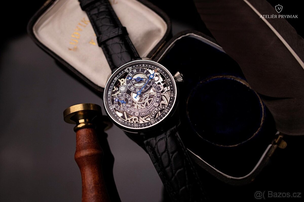 Exkluzivní skeletové hodinky OMEGA "Staroměstský Orloj 1410