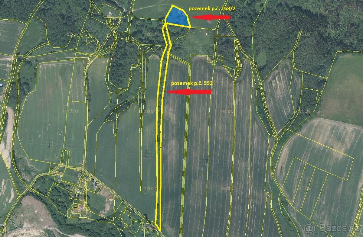Pozemky p.č. 168/2 a p.č. 552 v k.ú. Hamr na Jezeře, okr. Če