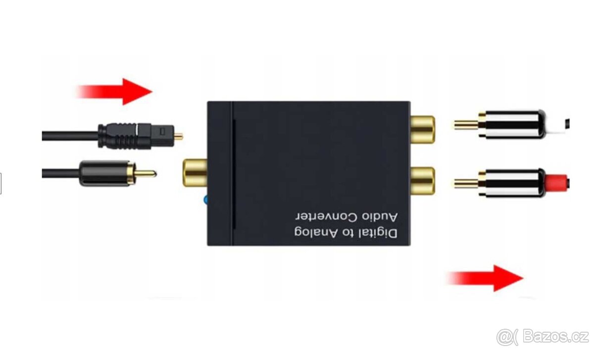 Konvertor DAC TOSLINK COAXIAL NA 2x CINCH RCA
