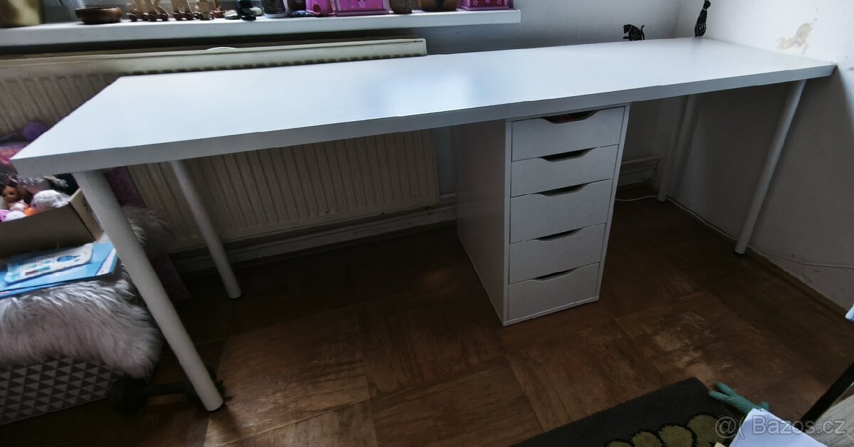 Psaci stůl IKEA Lagkapten délka 200x60 vč šuplíků
