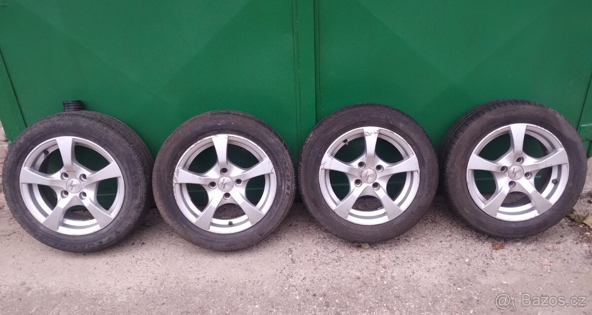 Sada disků kol 4x100 R14" Citroen C1 Peugeot 107 letní pneu