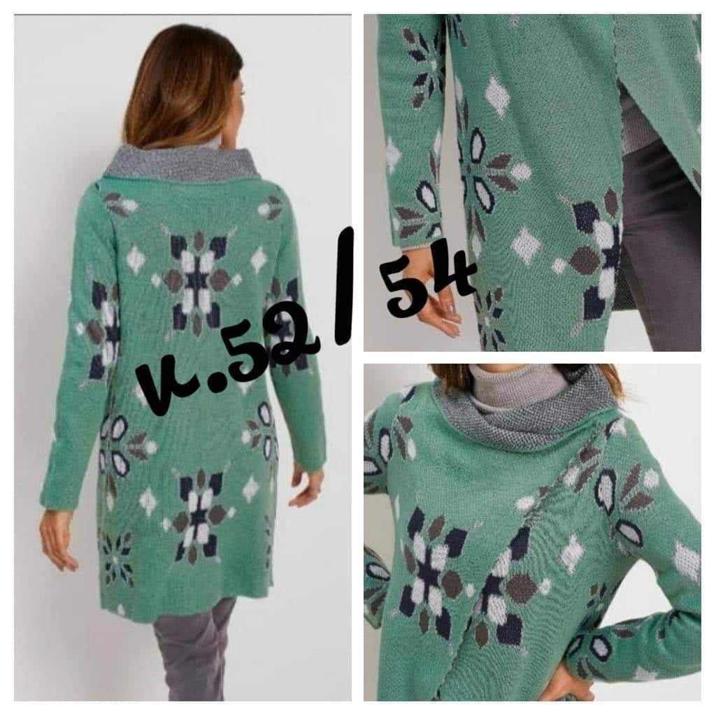 Úpletový dámský nový kabátek oversized vel.54