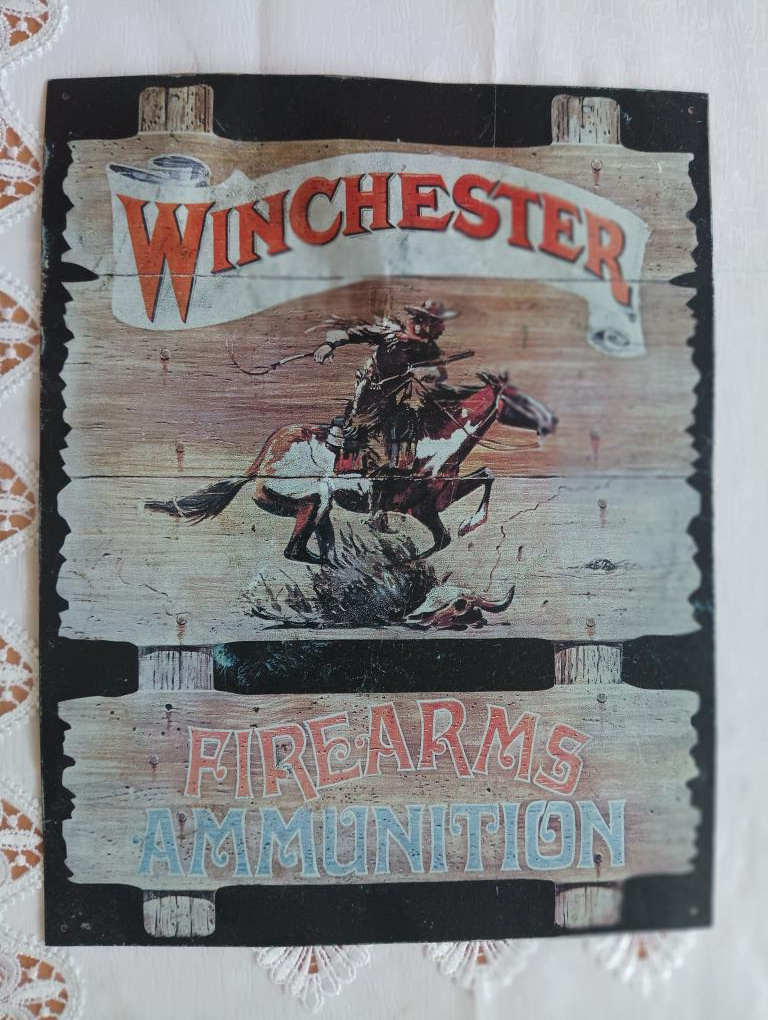 Plechová cedule - Winchester Firearms Ammunition - z USA