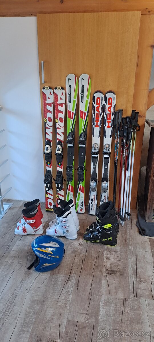 Dětské lyže,lyžování,hůlky