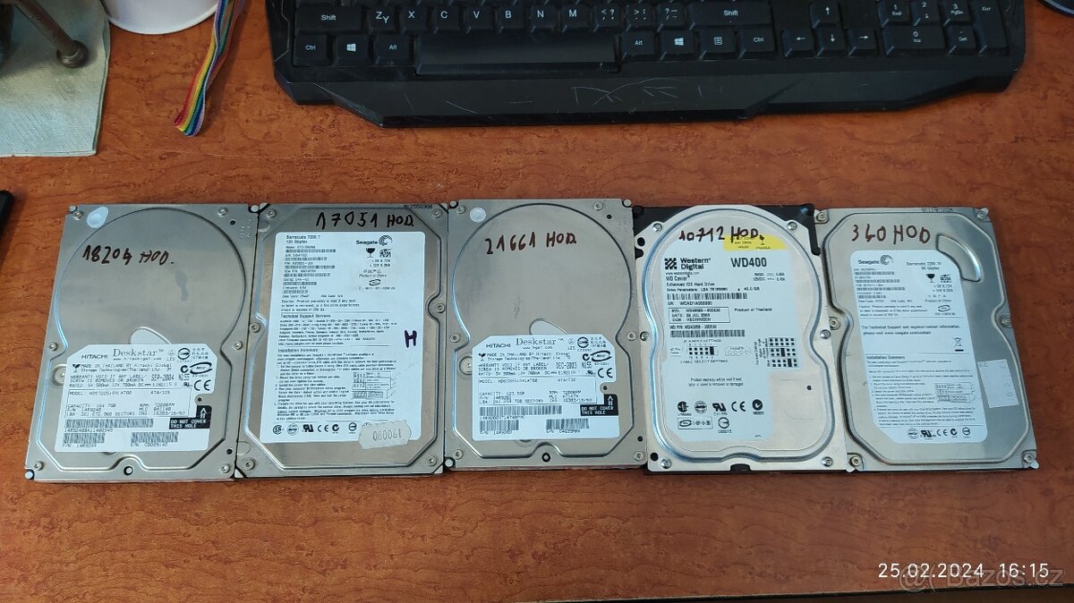 Starší disky HDD