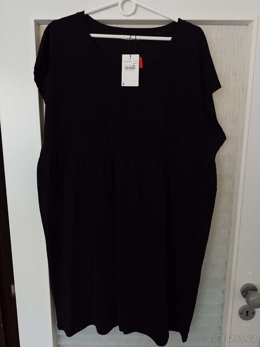 Nové bavlněné černé šaty vel.46