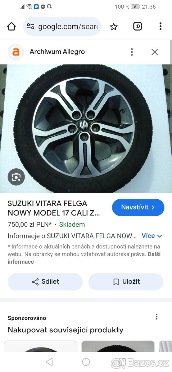 Suzuki grand Vitara Alu 16 + jednu zimu jeté barum