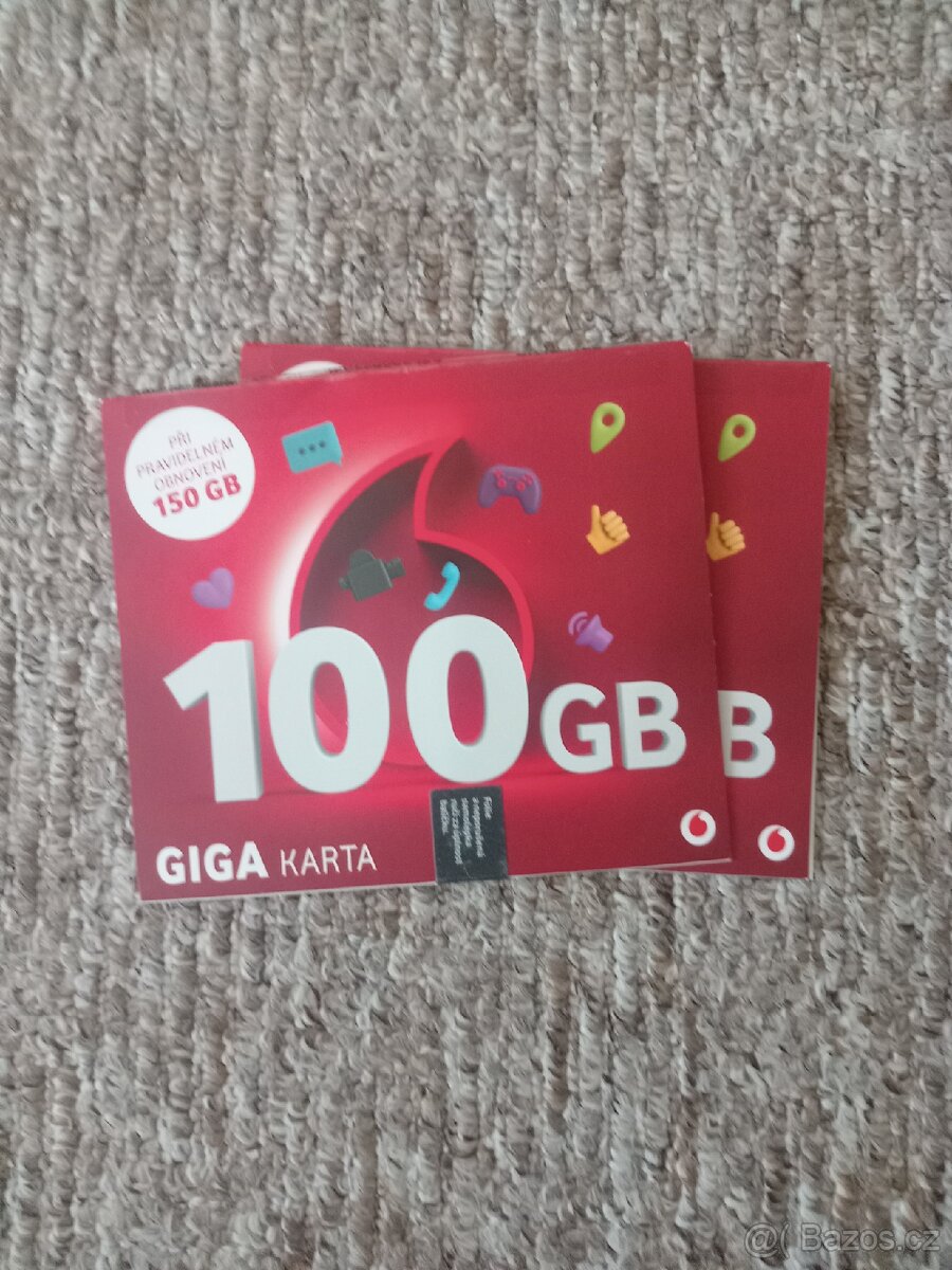 Limitovaná edice VODAFONE 100GB sim karta