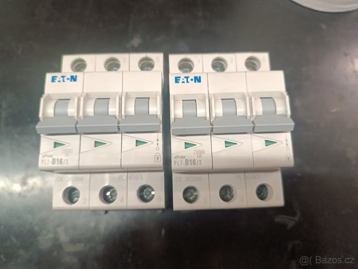 EATON PL7-B16/3 10kA jistič 3pólový 16A