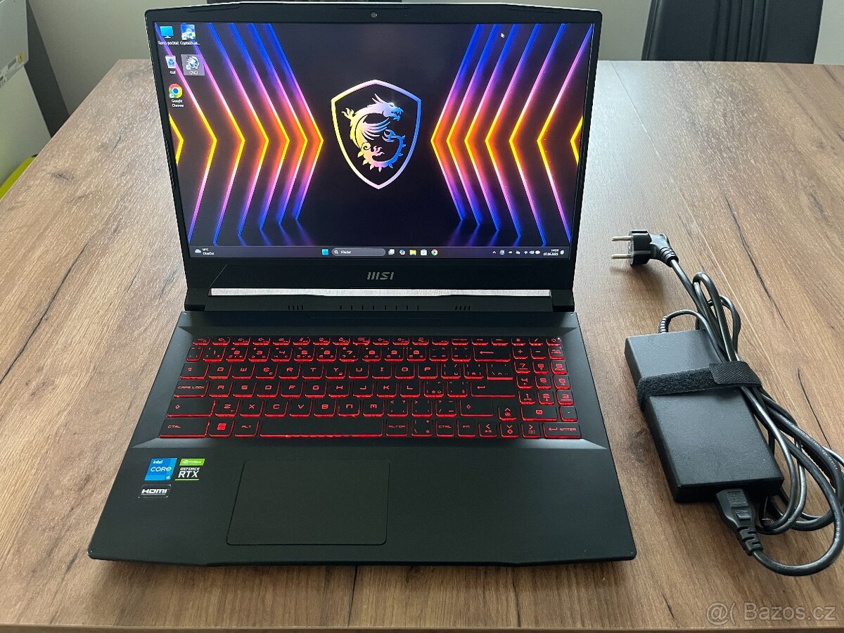 HERNÍ MSI GF66  RTX 3060-RAM 16GB-SSD 512GB-15.6" 144Hz