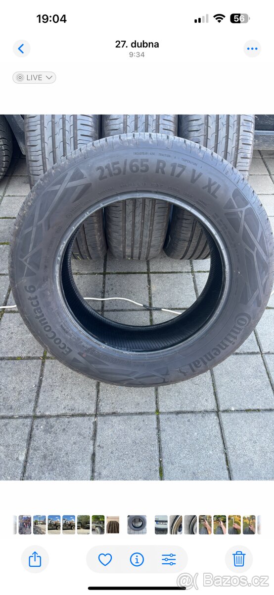 Nové pneu 215/65/17-V-XL Comtinental