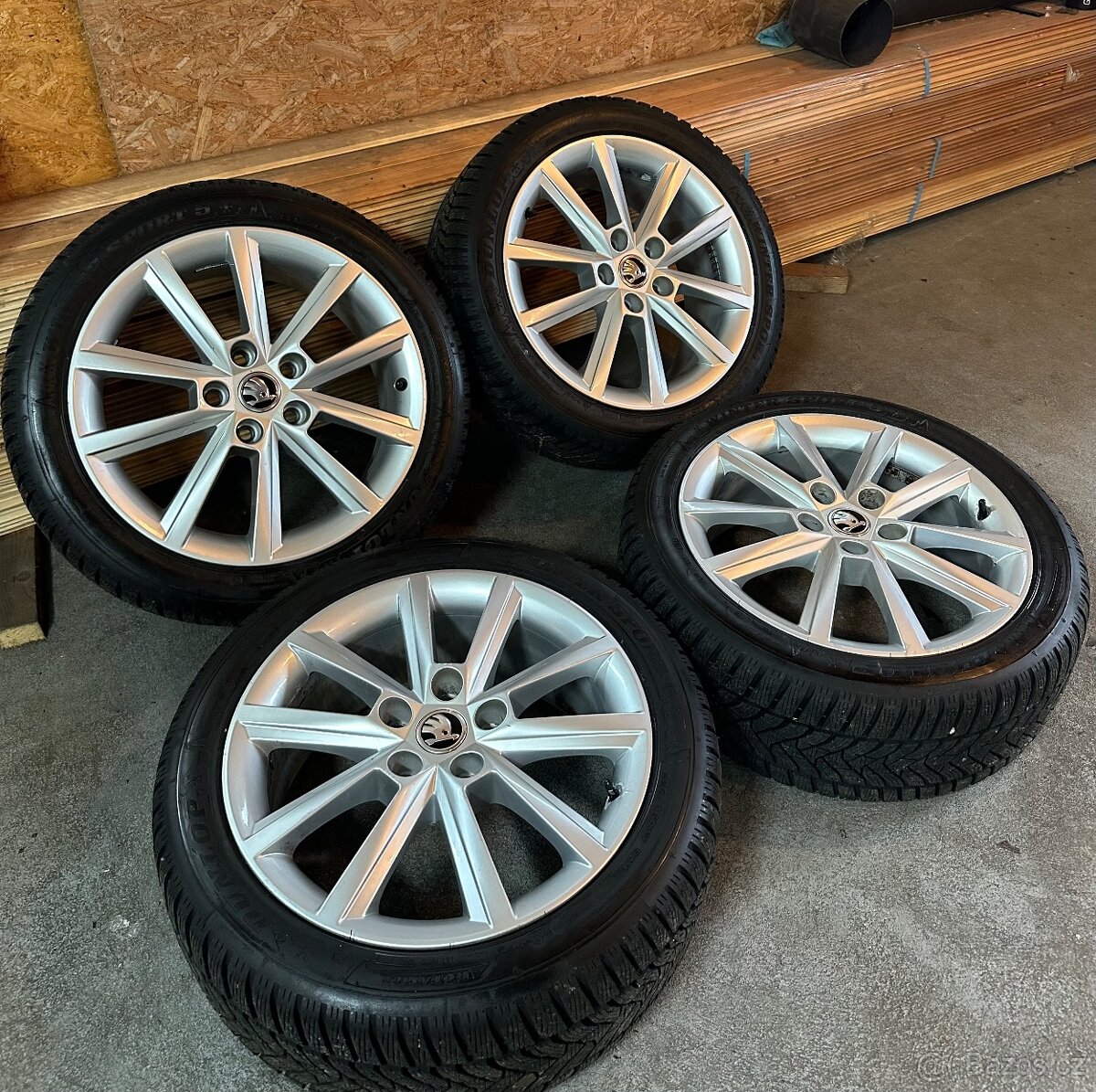 ALU Kola ŠKODA 5x112 R17 TERON Zimní Pneu 225/45/17