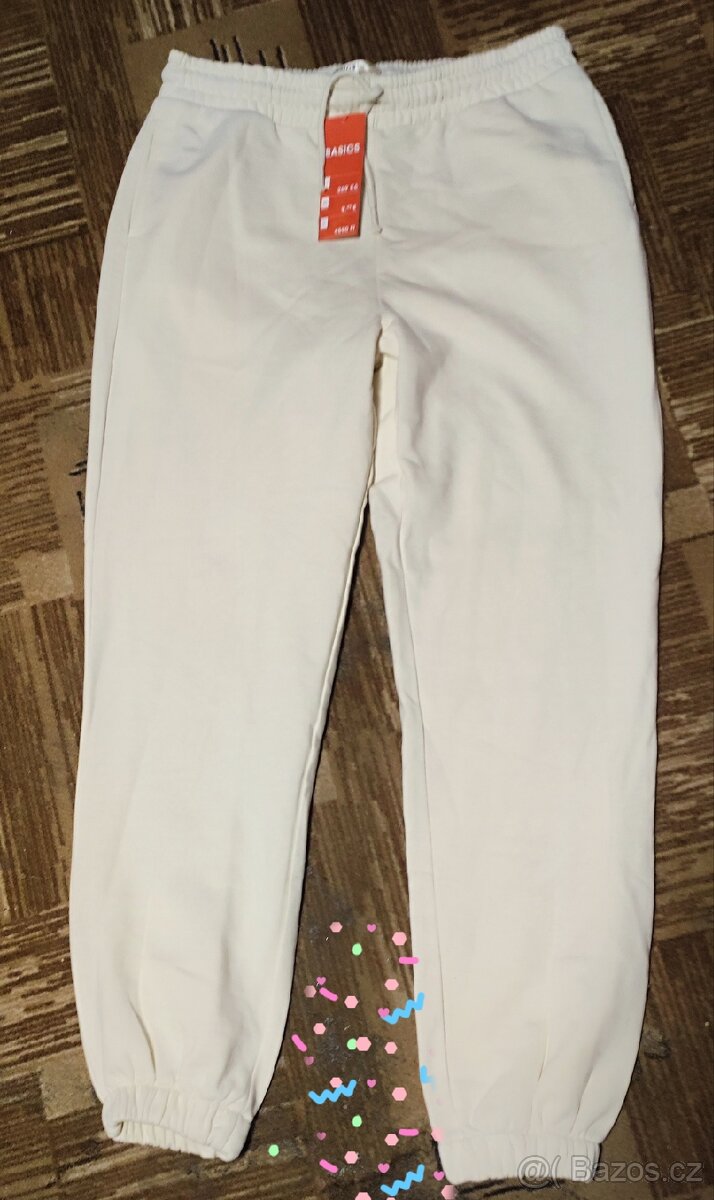 Dámské krémové tepláky, vel. S