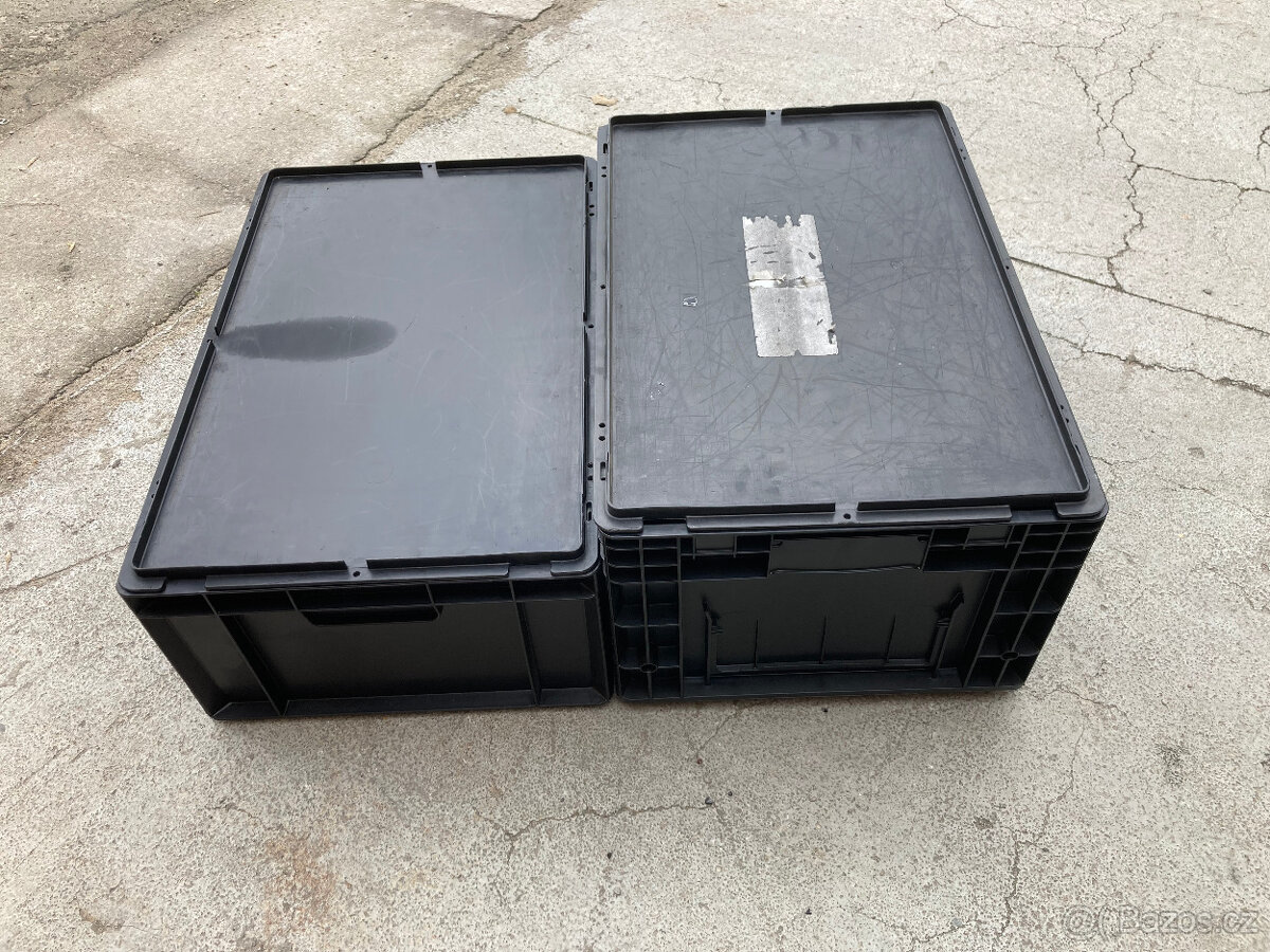 Ukládací box plastový, přepravka s víkem KLT 4622 za 200 kč