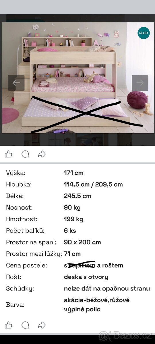 Patrová postel pro 2 děti