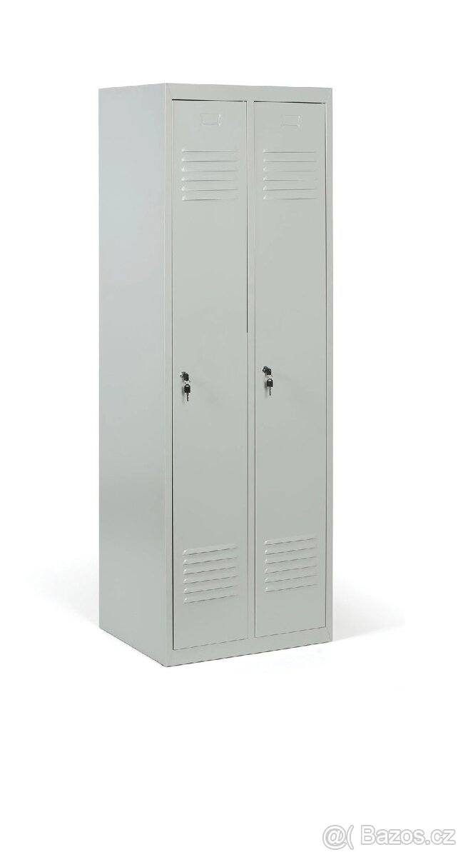 Plechová šatní dvojitá skříň