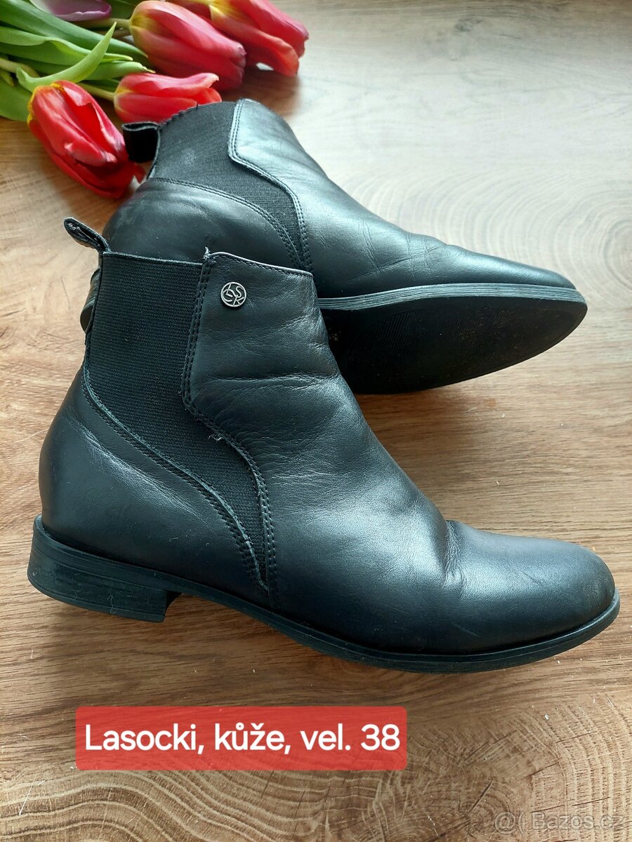 Vel. 38 Lasocki kožené kotníkové boty