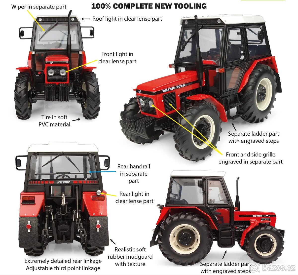 ZETOR 7745 MĚŘÍTKO 1:32