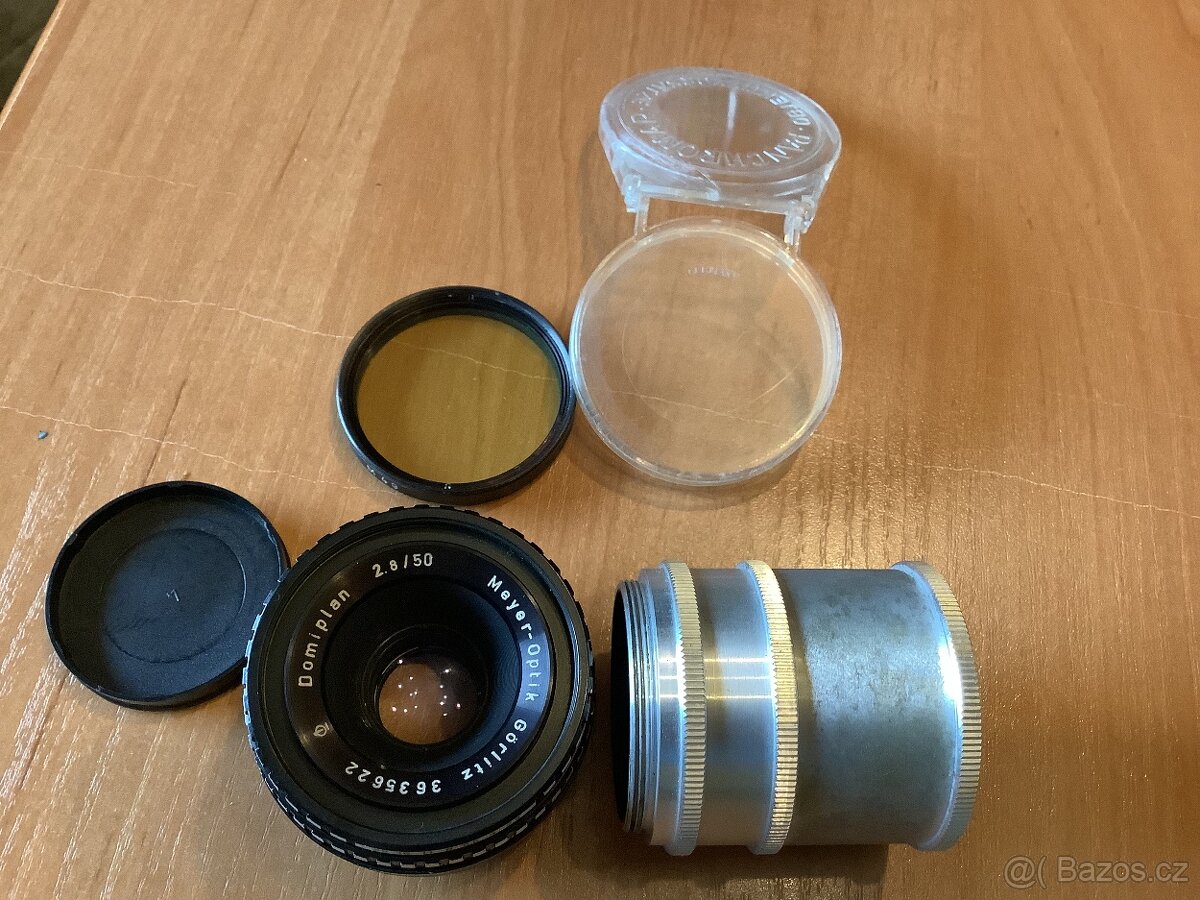Objektiv Mayer- Optik 2.8/50 + filtr
