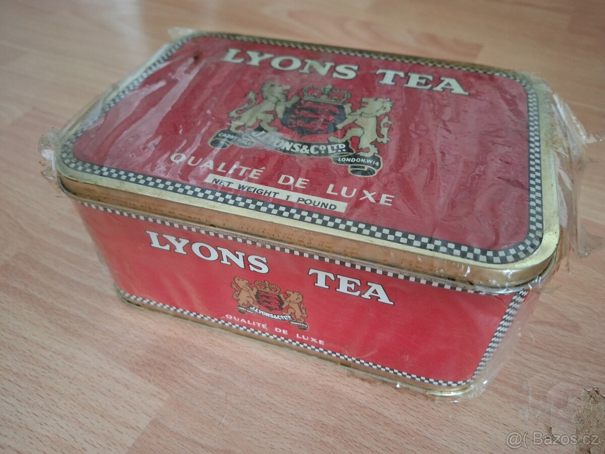 asi 50 let stará retro krabice čaje Lyons Tea