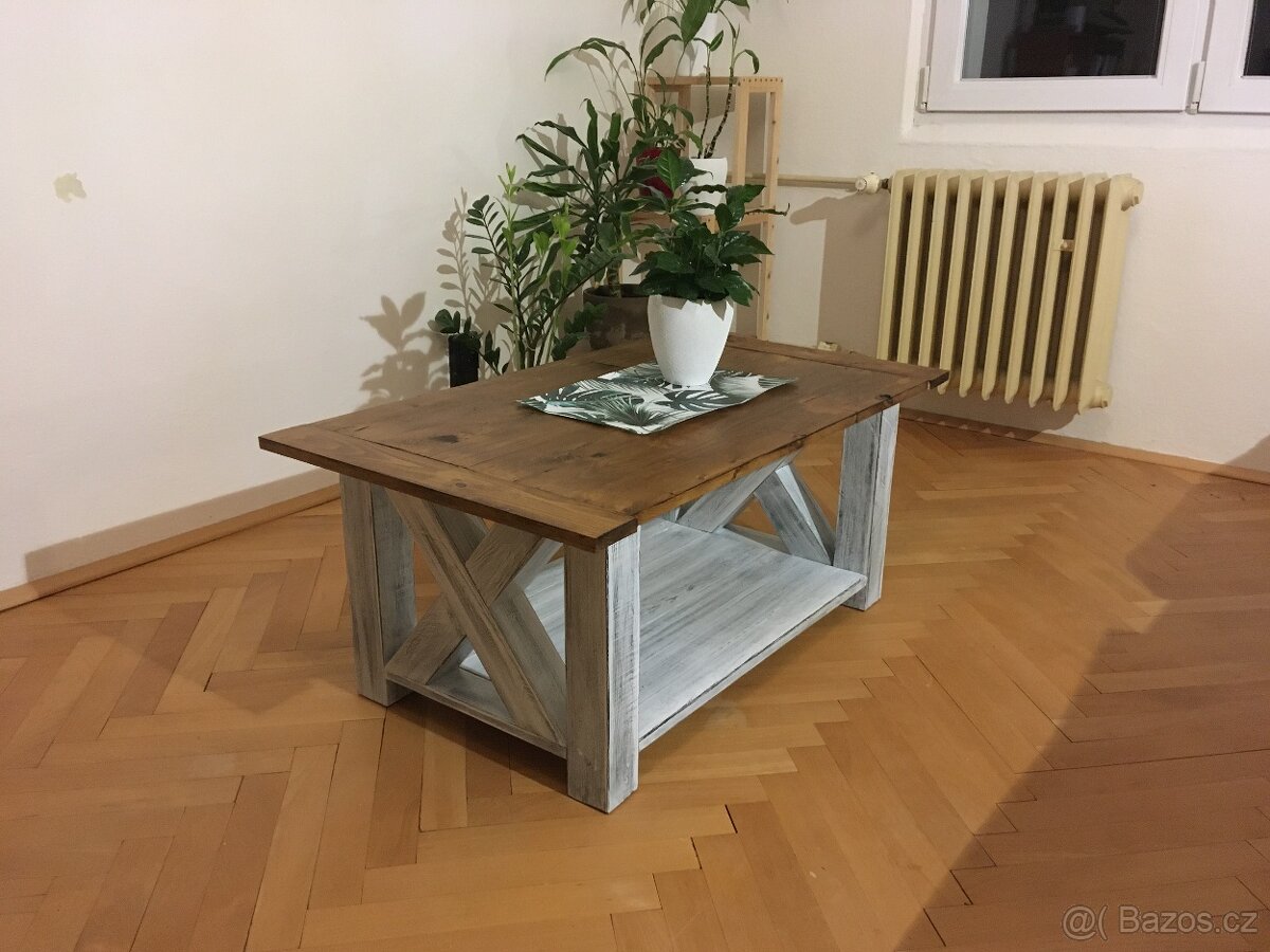Konferenční stolek Farmhouse - ruční výroba