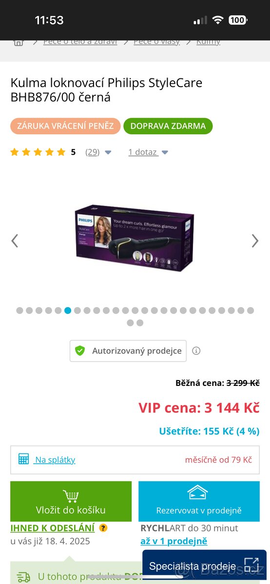 Kulma na vlasy Philips