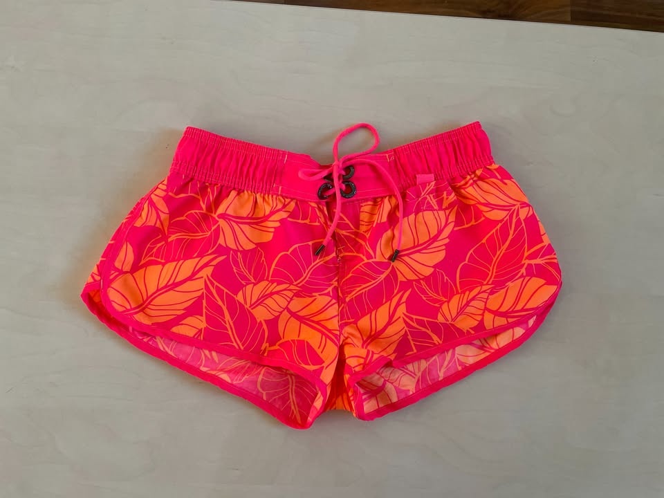 Růžovo oranž kraťásky se šněrováním, vel S/M, Censored