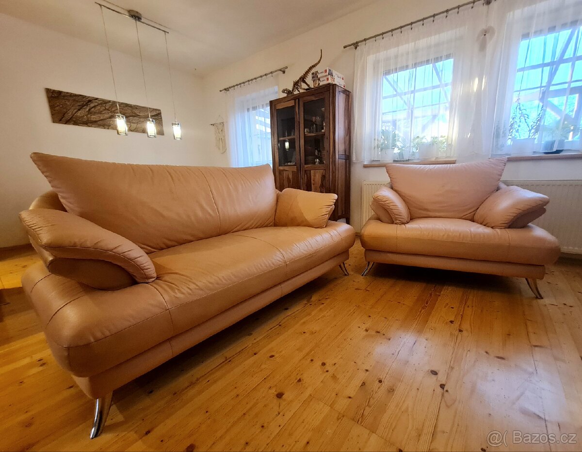 Kvalitní kožená sedačka 2+1