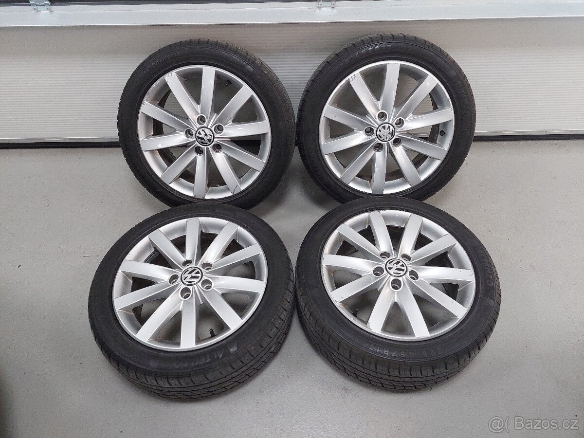 17'' original VW kola PORTO + pneu 225/45, letní