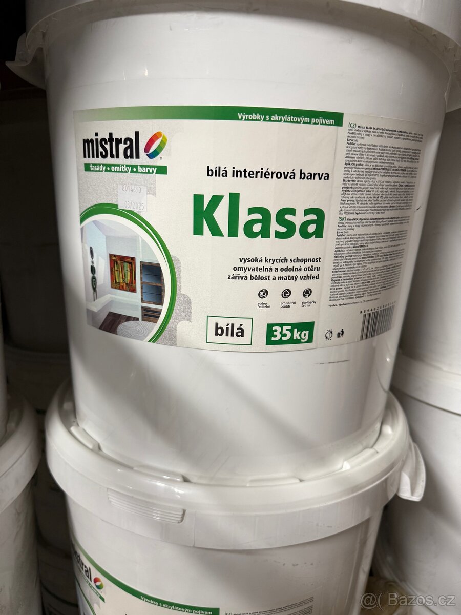 Prodám malířskou barvu MISTRAL KLASA 35 kg
