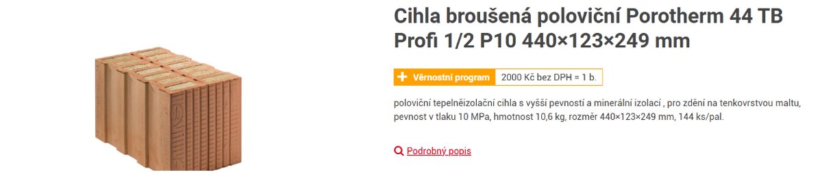 Porotherm 44 TB Profi 1/2 P10