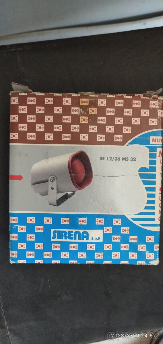 Elektronická  siréna, 240VAC, PZ/36W, 32 tónů
