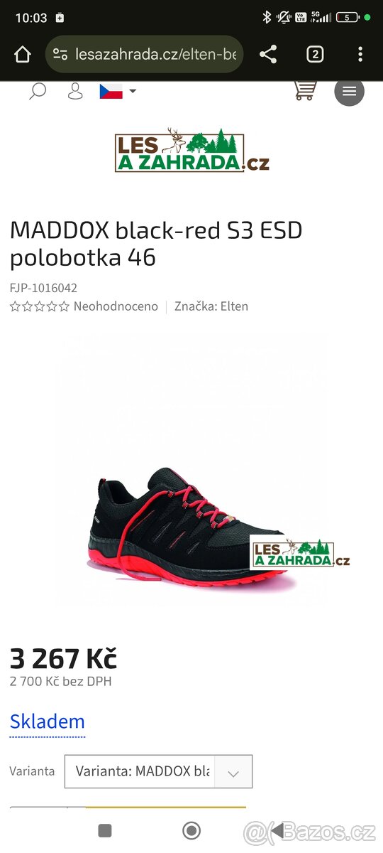 Prodám nové pracovní boty od značky ELTEN