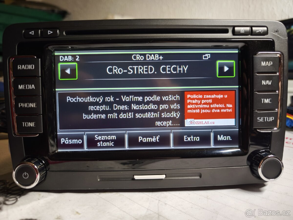 Škoda Columbus RNS510 3T0035686D LED DAB aktualizované