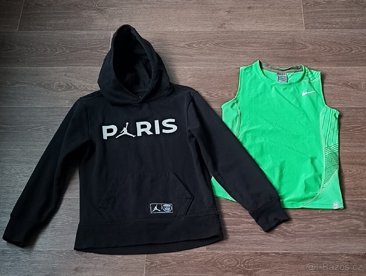 Dětská mikina Jordan a tílko Nike vel. 128/140