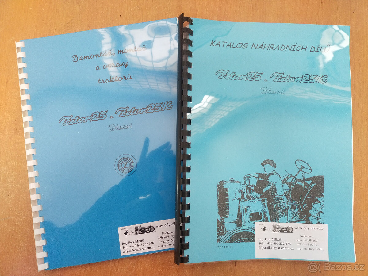 Katalog a dílenská příručka na Zetor 25 A/K