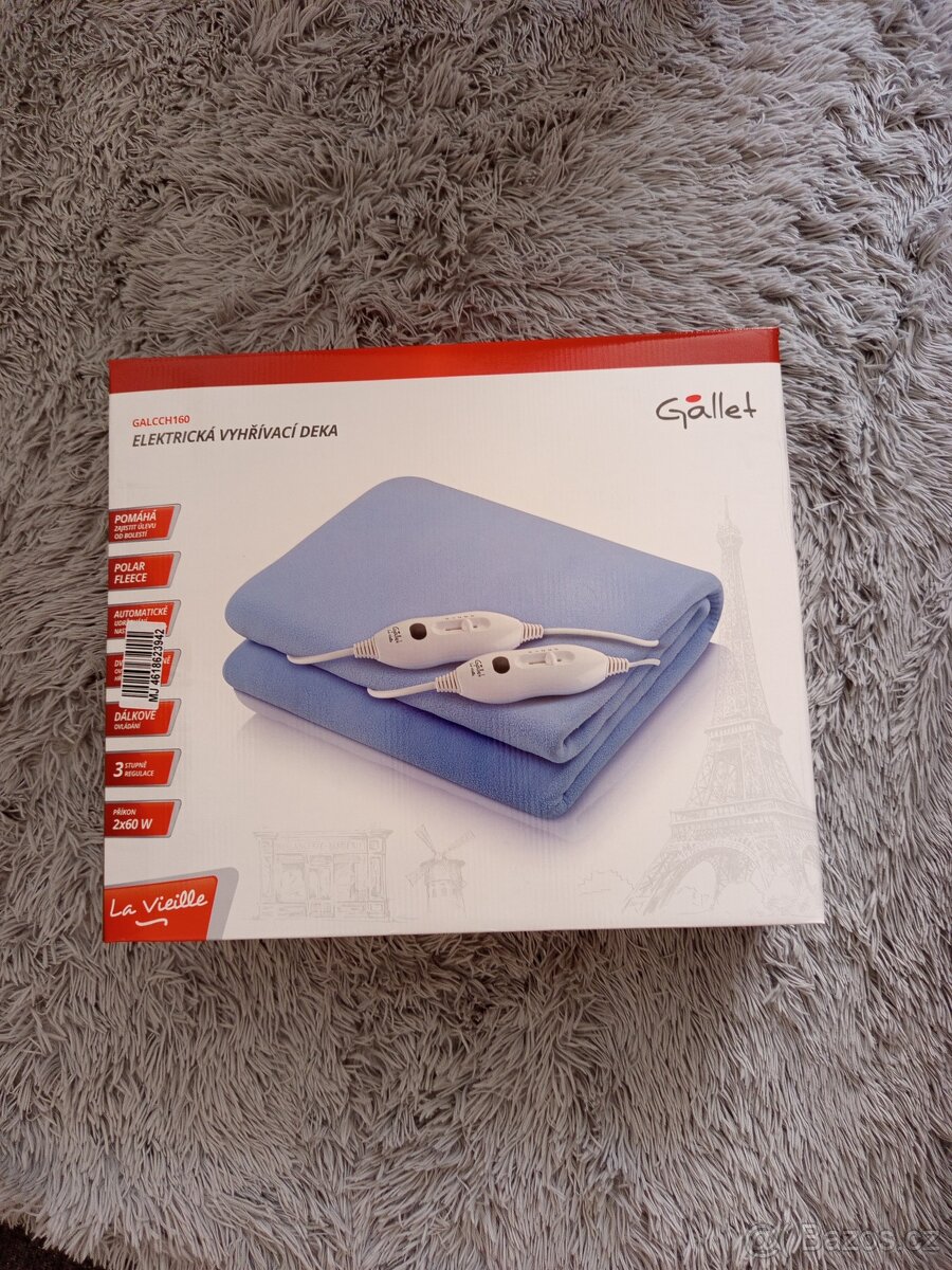 Elektrická vyhřívací deka Gallet
